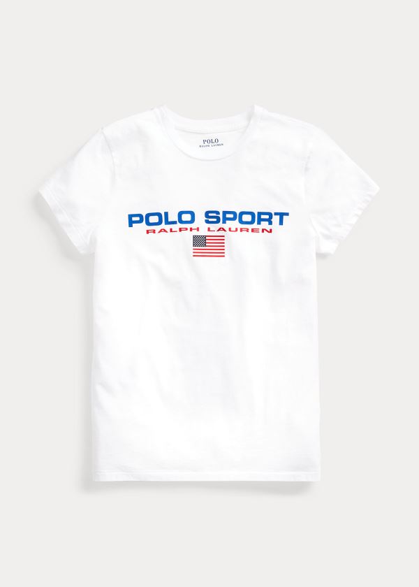 Playeras Polo Ralph Lauren Mujer Blancos - Polo Sport Crewneck - XCLHQ1865